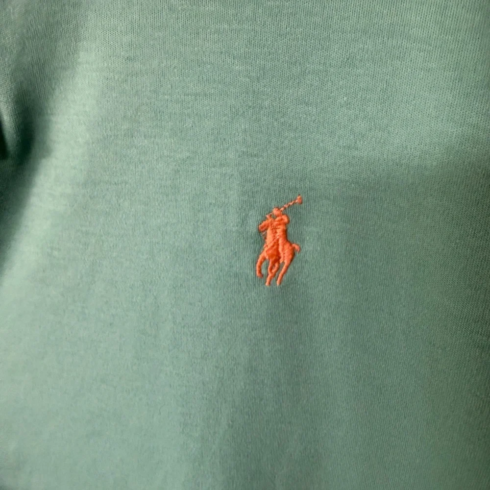 RL Mint Green Polo Shirt with Orange Logo